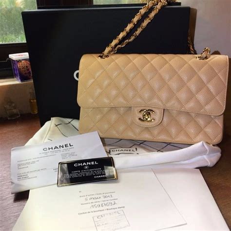 chanel beige classic flap medium|authentic Chanel classic flap bag.